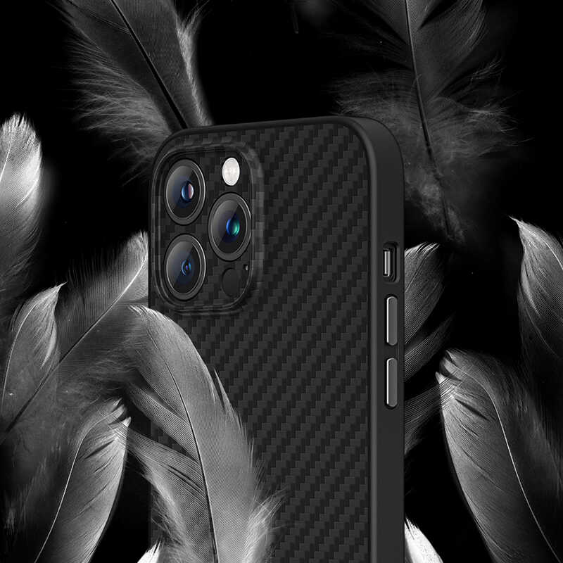 Apple iPhone 13 Pro Max Case Carbon Fiber Benks Hybrid Kevlar Cover Black 
