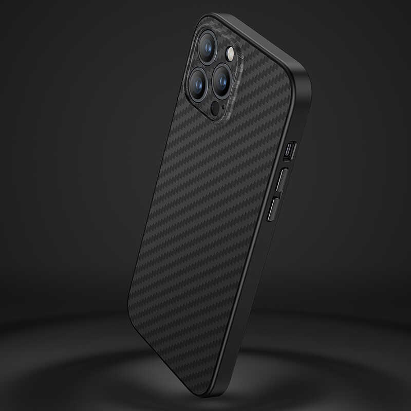 Apple iPhone 13 Pro Max Case Carbon Fiber Benks Hybrid Kevlar Cover Black 