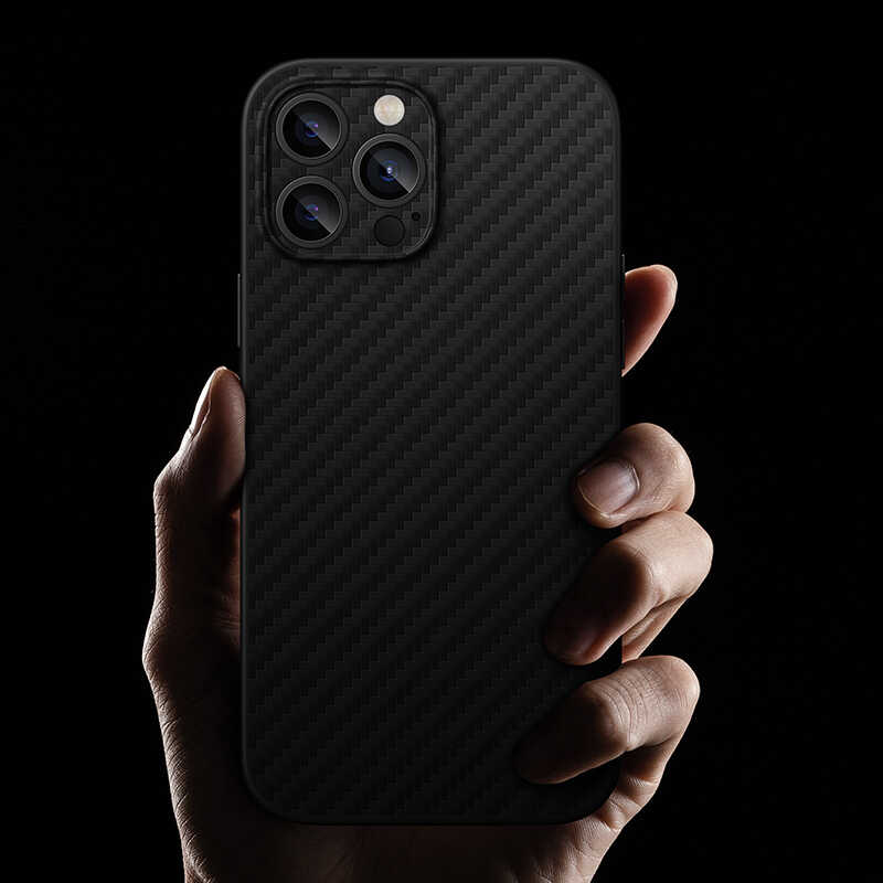Apple iPhone 13 Pro Max Case Carbon Fiber Benks Hybrid Kevlar Cover Black 