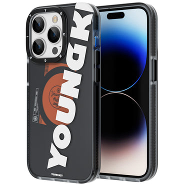 Apple iPhone 13 Pro Max Case M-safe Charging Feature Youngkit Binfen Series Text Themed Cover Green 