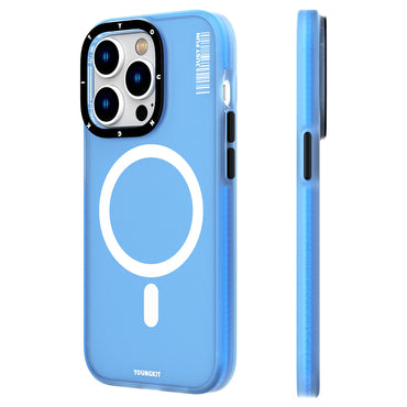 Apple iPhone 13 Pro Max Case M-safe Charging Feature Youngkit Colored Sand Series Cover Black 