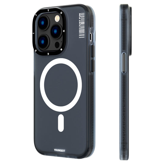 Apple iPhone 13 Pro Max Case M-safe Charging Feature Youngkit Colored Sand Series Cover Black 