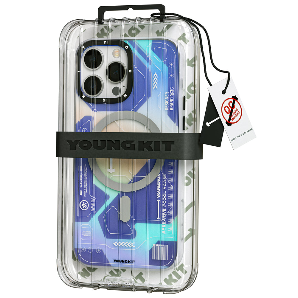 Apple iPhone 13 Pro Max Case M-safe Charging Feature YoungKit Metaverse Series Cover Orange 