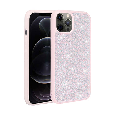 Apple iPhone 13 Pro Max Case Shiny Stone Design Zore Stone Cover Black
