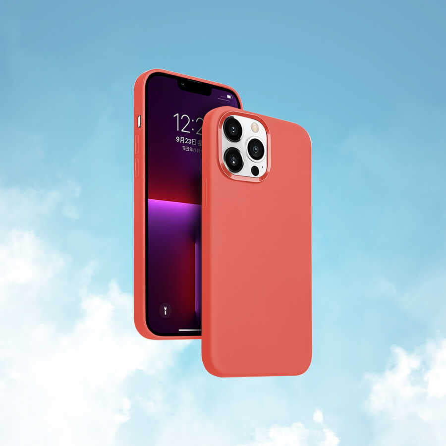 Apple iPhone 13 Pro Max Case Wiwu M-safe Magnetic Silicone Cover Pink 