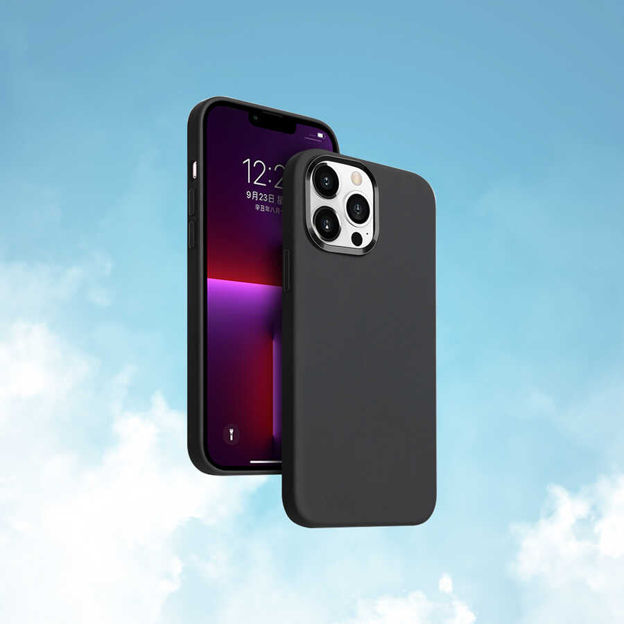 Apple iPhone 13 Pro Max Case Wiwu M-safe Magnetic Silicone Cover Navy Blue 