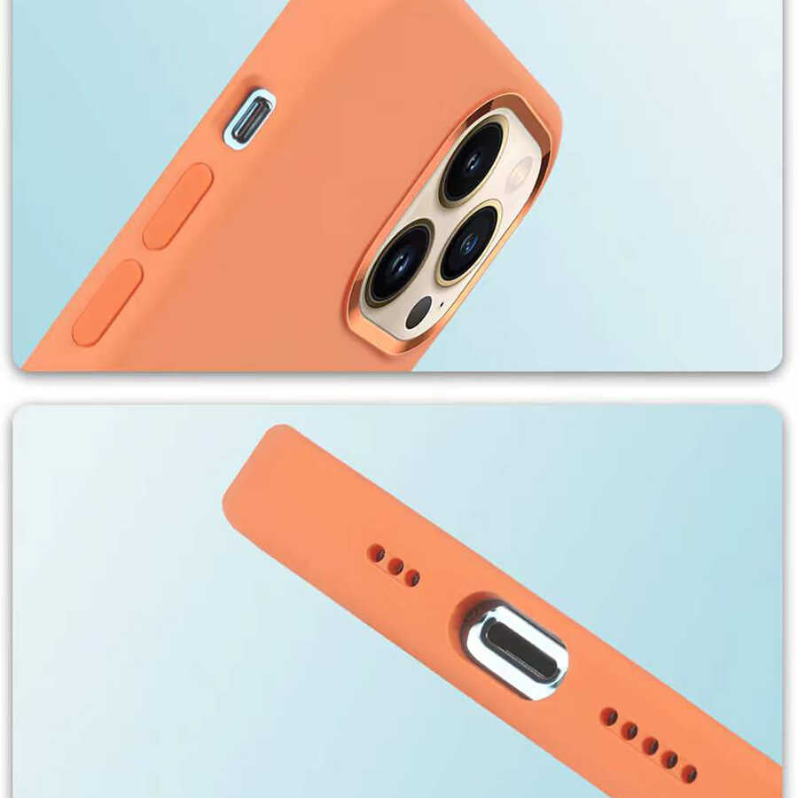 Apple iPhone 13 Pro Max Case Wiwu M-safe Magnetic Silicone Cover Pink 