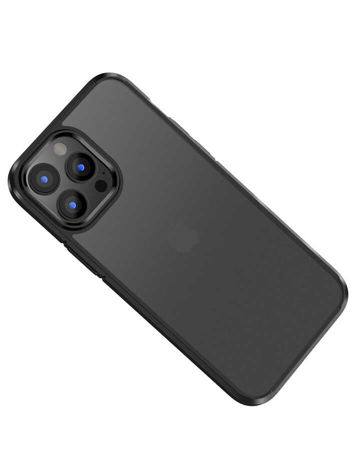 Apple iPhone 13 Pro Max Kılıf Wlons H-Bom Kapak Siyah