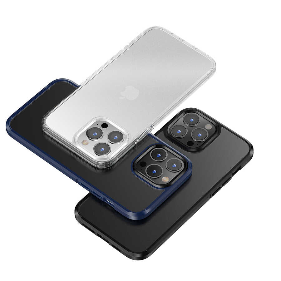 Apple iPhone 13 Pro Max Kılıf Wlons H-Bom Kapak Renksiz