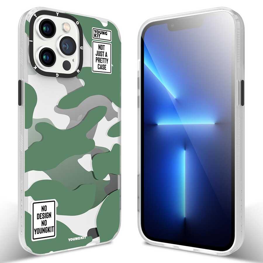 Apple iPhone 13 Pro Max Case YoungKit Camouflage Series Cover Yellow 