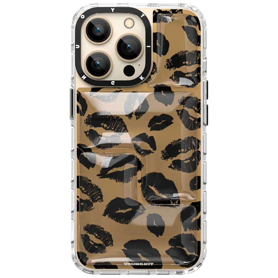 Apple iPhone 13 Pro Max Case YoungKit Leopard Article Series Cover Black 