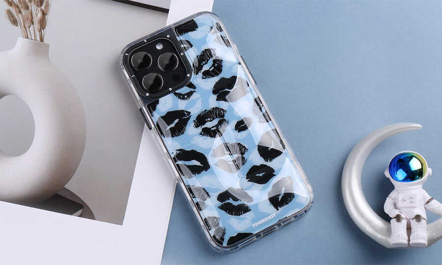 Apple iPhone 13 Pro Max Case YoungKit Leopard Article Series Cover Black 