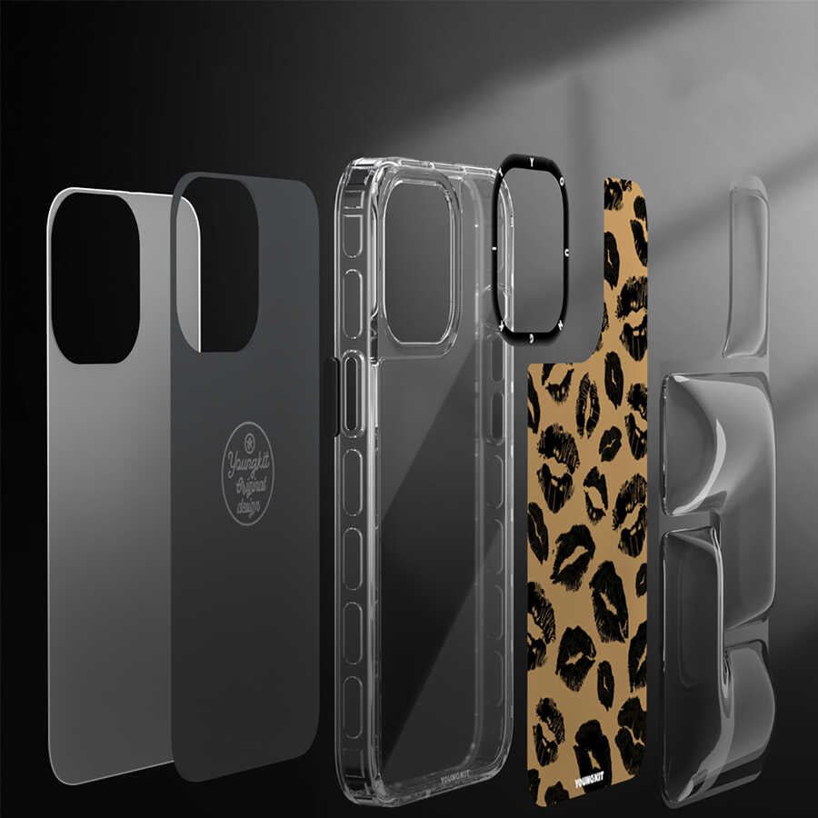 Apple iPhone 13 Pro Max Case YoungKit Leopard Article Series Cover Black 