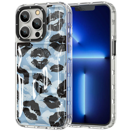 Apple iPhone 13 Pro Max Case YoungKit Leopard Article Series Cover Blue 
