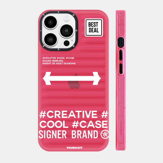 Apple iPhone 13 Pro Max Case YoungKit Luggage FireFly Series Cover Pink 