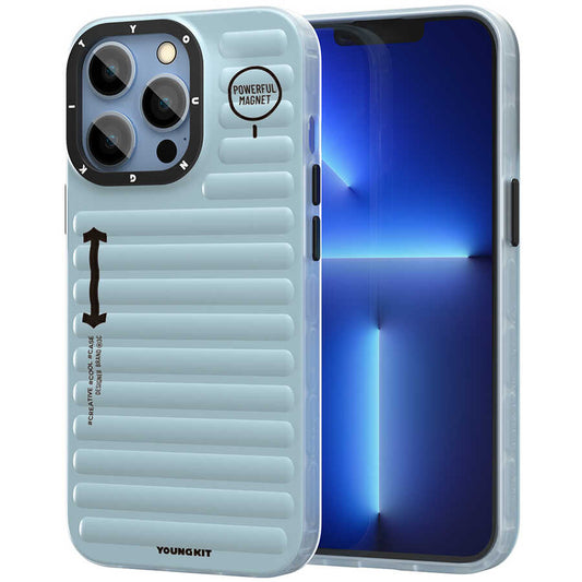 Apple iPhone 13 Pro Max Case YoungKit Plain Colored Series Cover Blue 