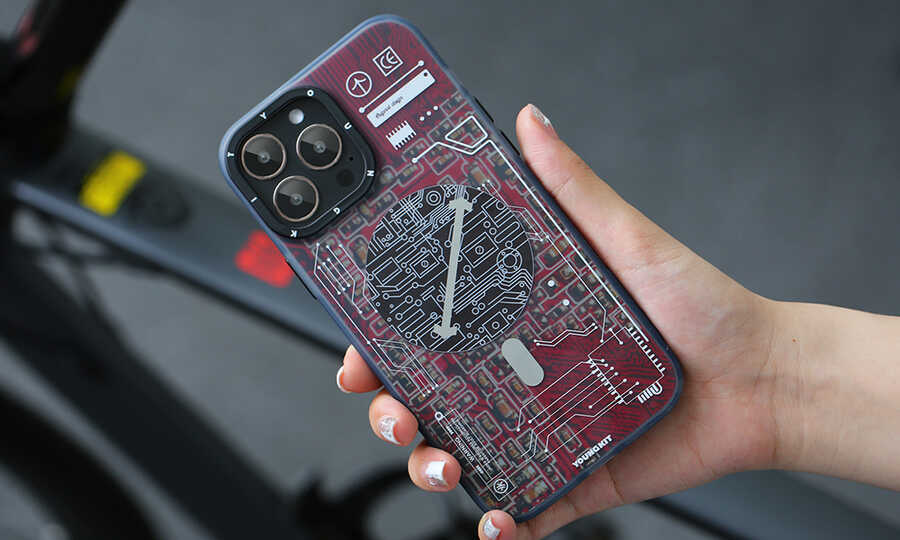 Apple iPhone 13 Pro Max Case YoungKit Technology Series Cover Red 