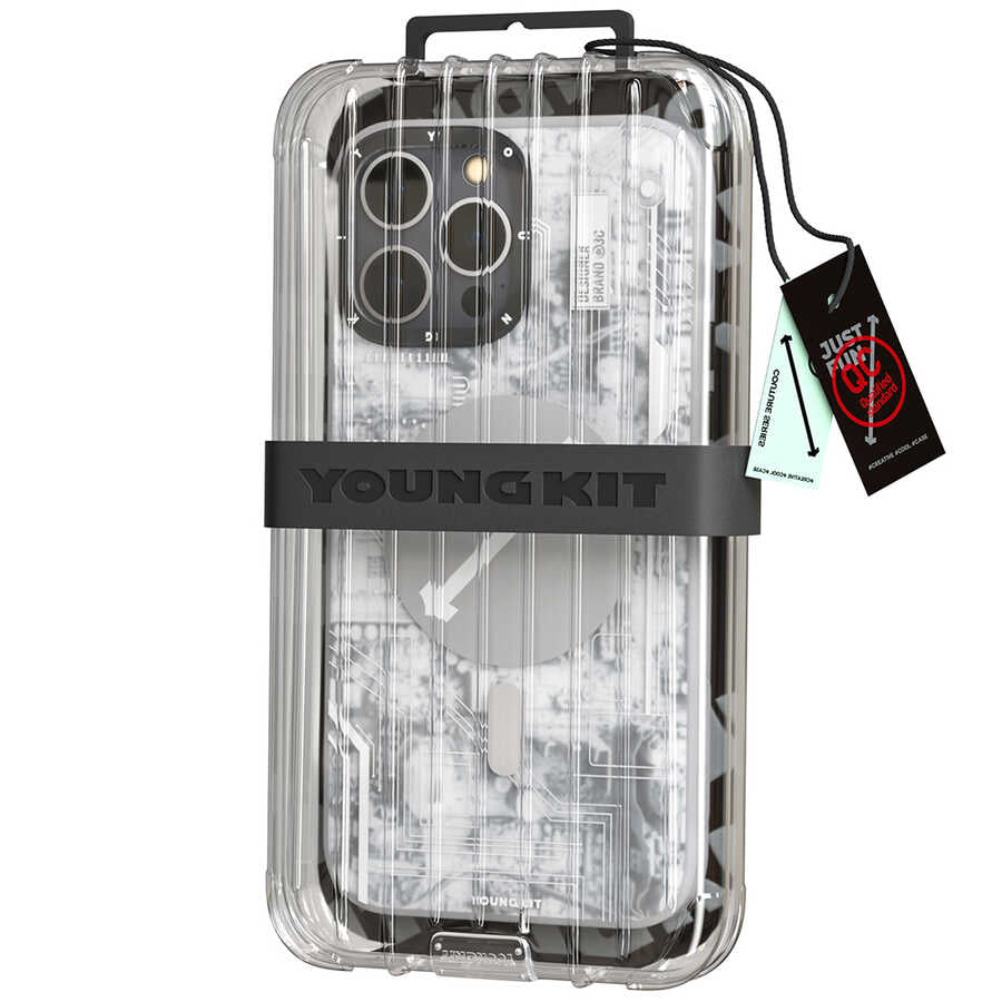 Apple iPhone 13 Pro Max Case YoungKit Technology Series Cover Blue 