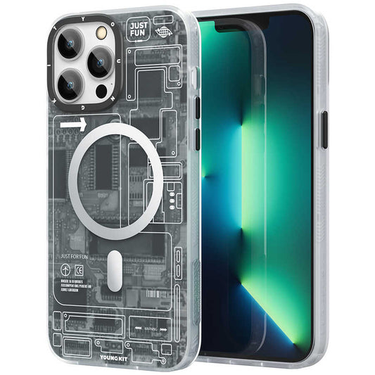 Apple iPhone 13 Pro Max Case YoungKit Technology Series Cover Black 