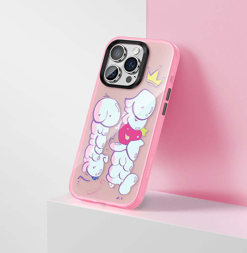 Apple iPhone 14 Case Airbag TPU Text Themed Benks Dynamic New Cover Pink 