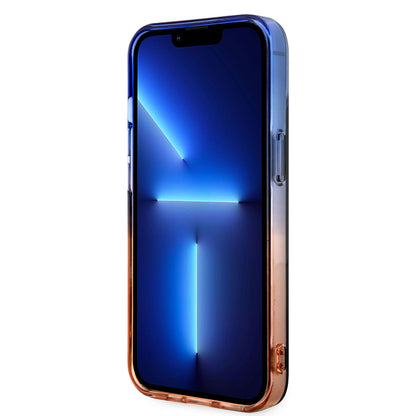 Apple iPhone 14 Kılıf BMW M-safe Şarj Özellikli Transparan Renk Geçişli Dizayn Kapak Gri