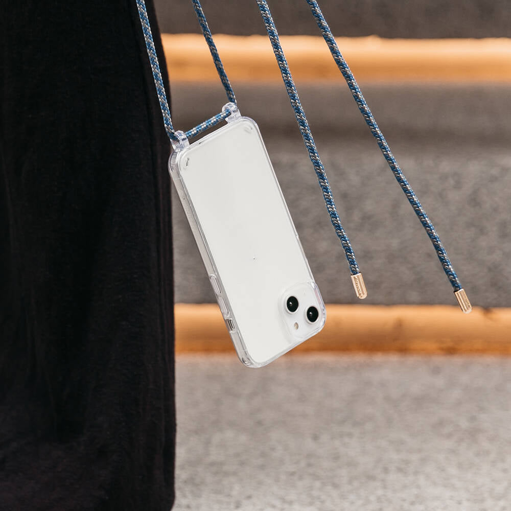 Apple iPhone 14 Kılıf Boyun Askılı Şok Önleyicili Şeffaf Lisanslı Switcheasy Play Kapak Siyah