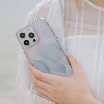 Apple iPhone 14 Kılıf Dalgalı Çizgi Desenli Coehl Palette Kapak Lila