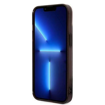Apple iPhone 14 Kılıf Ferrari Orjinal Lisanlı Transparan Alt Kısım Baskılı Dizayn Kapak Kırmızı