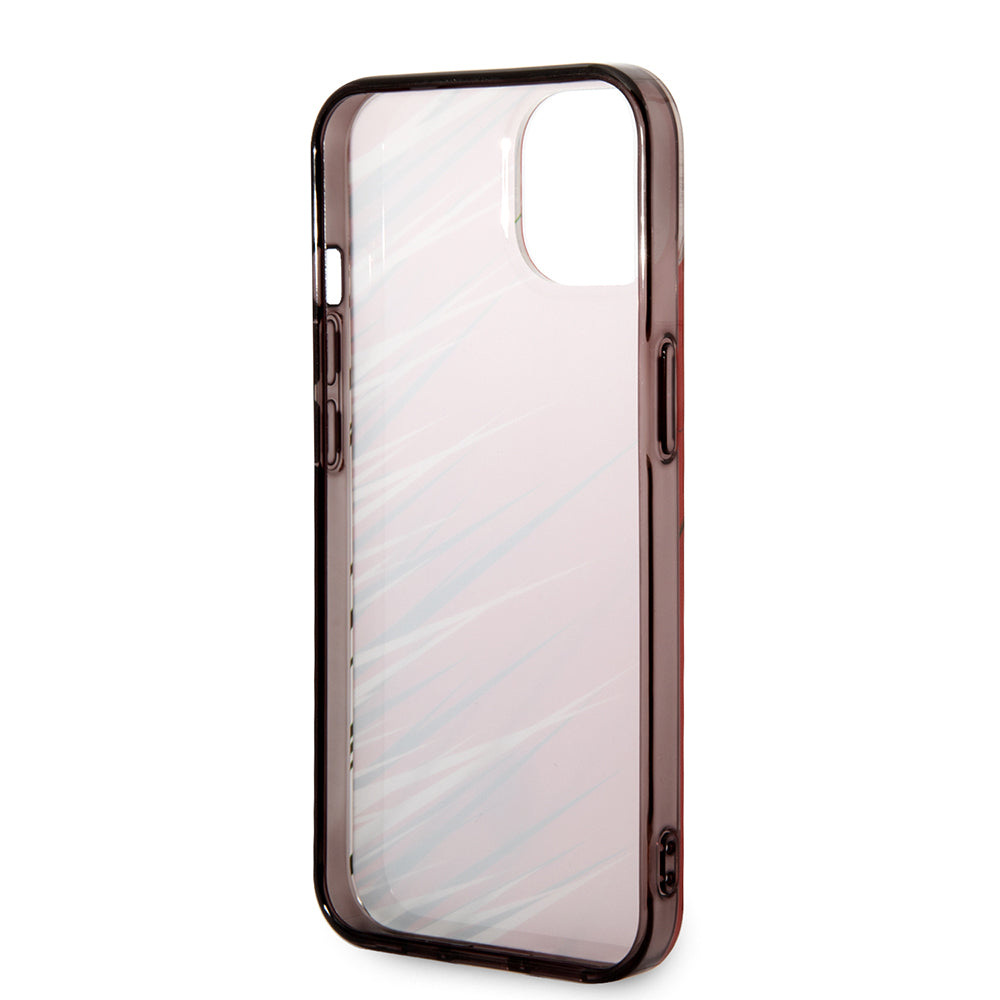 Apple iPhone 14 Kılıf Ferrari Orjinal Lisanslı Baskı Logolu Çimen Desenli Kapak Kırmızı