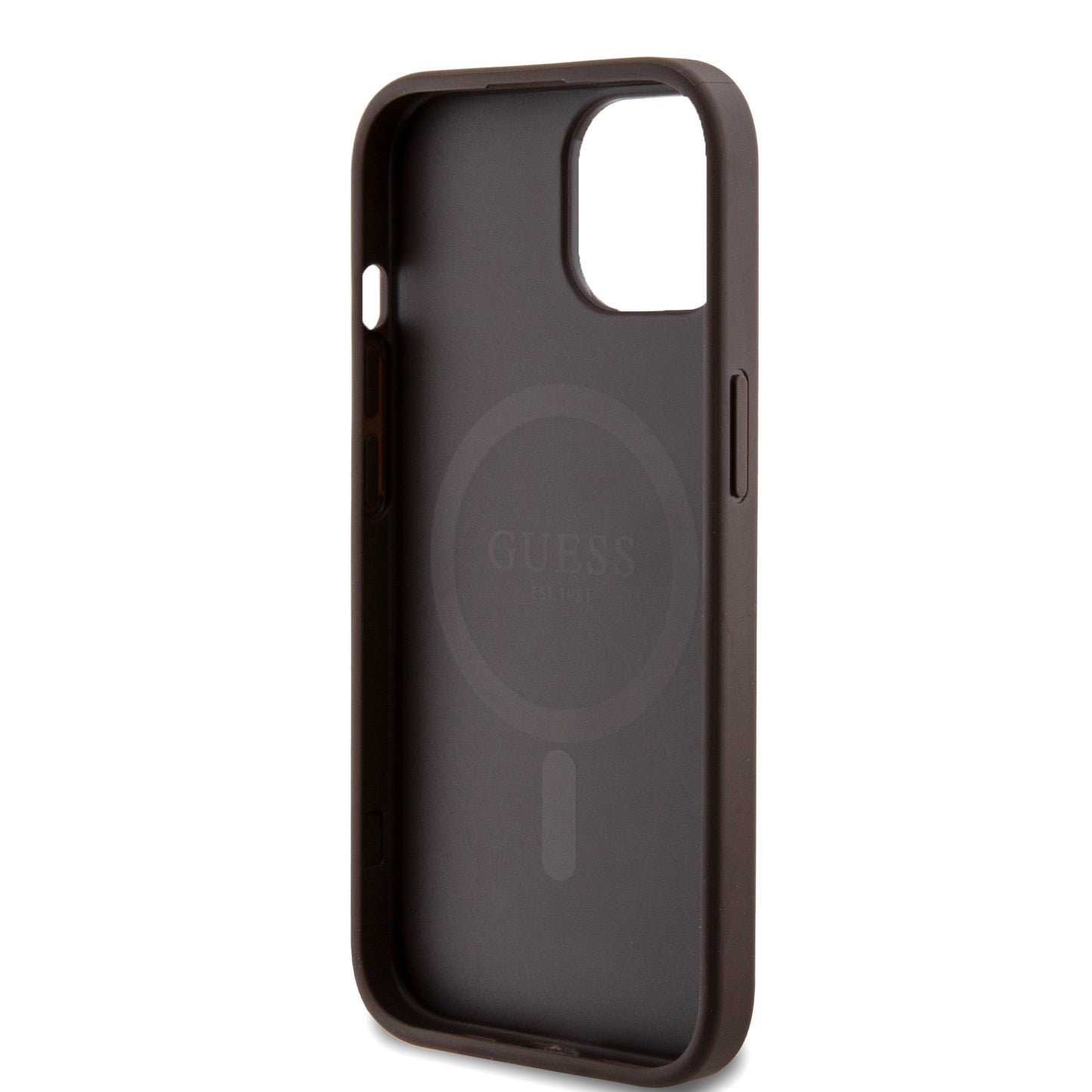 Apple iPhone 14 Case Guess Original Licensed M-safe Charging Feature Small 4G Classic Cover Pink
