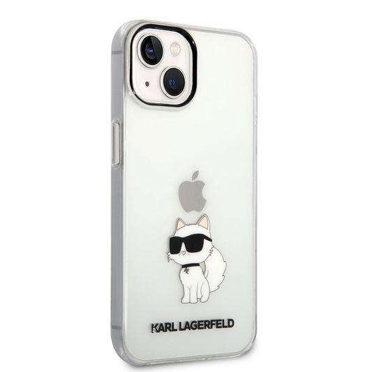 Apple iPhone 14 Case Karl Lagerfeld Transparent Choupette Design Cover Colorless 