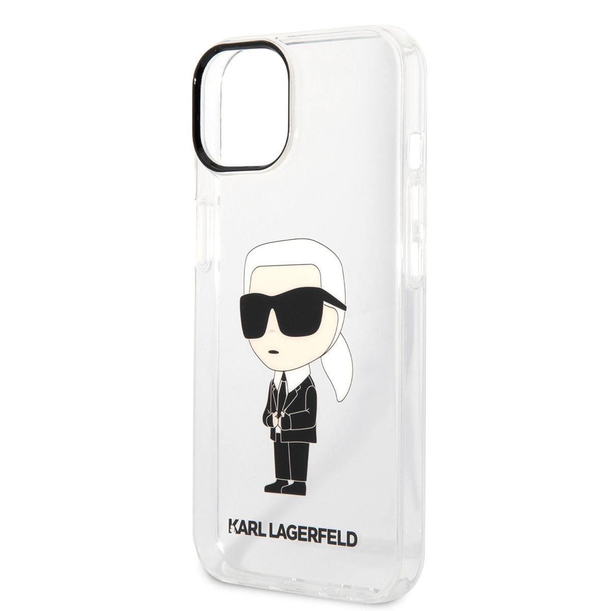 Apple iPhone 14 Case Karl Lagerfeld Transparent Iconic Karl Design Cover Colorless 