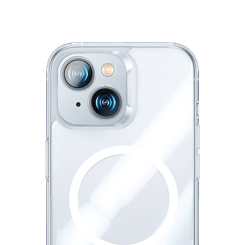 Apple iPhone 14 Case M-safe Charging Feature Benks Magnetic Shiny Glass Series Cover Colorless 