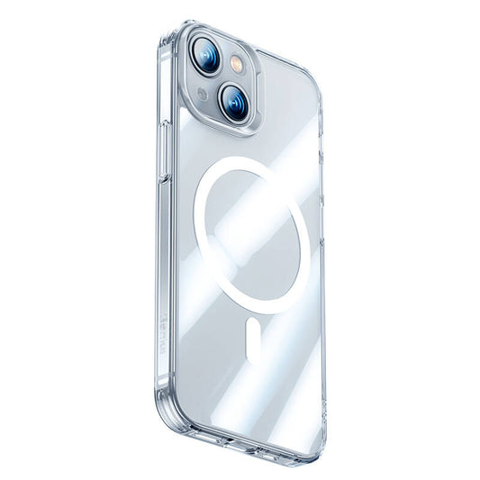 Apple iPhone 14 Case M-safe Charging Feature Benks Magnetic Shiny Glass Series Cover Colorless 