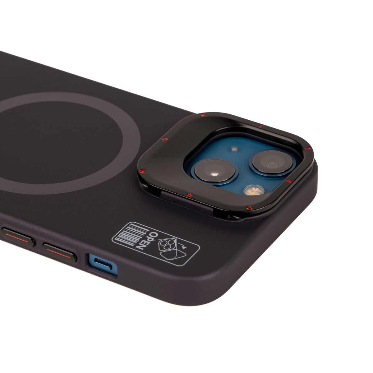 Apple iPhone 14 Case M-safe Charging Stand YoungKit Hermit Bracket Series Cover Black 