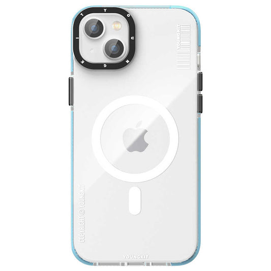 Apple iPhone 14 Case M-safe Charging Feature YoungKit Exquisite Series Cover Blue 