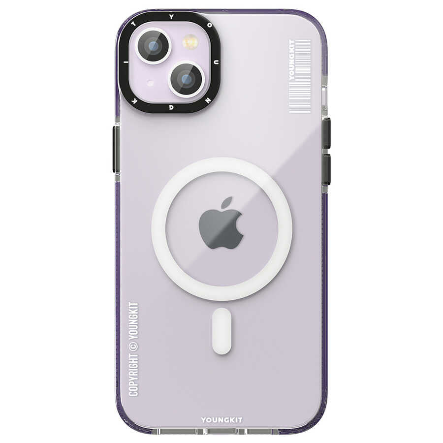 Apple iPhone 14 Case M-safe Charging Feature YoungKit Exquisite Series Cover Purple 