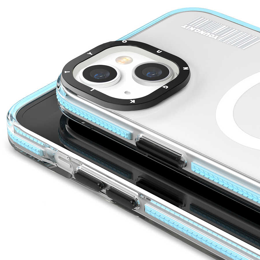 Apple iPhone 14 Case M-safe Charging Feature YoungKit Exquisite Series Cover Blue 