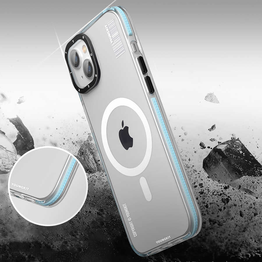 Apple iPhone 14 Case M-Safe Charging Feature YoungKit Exquisite Series Cover Black 