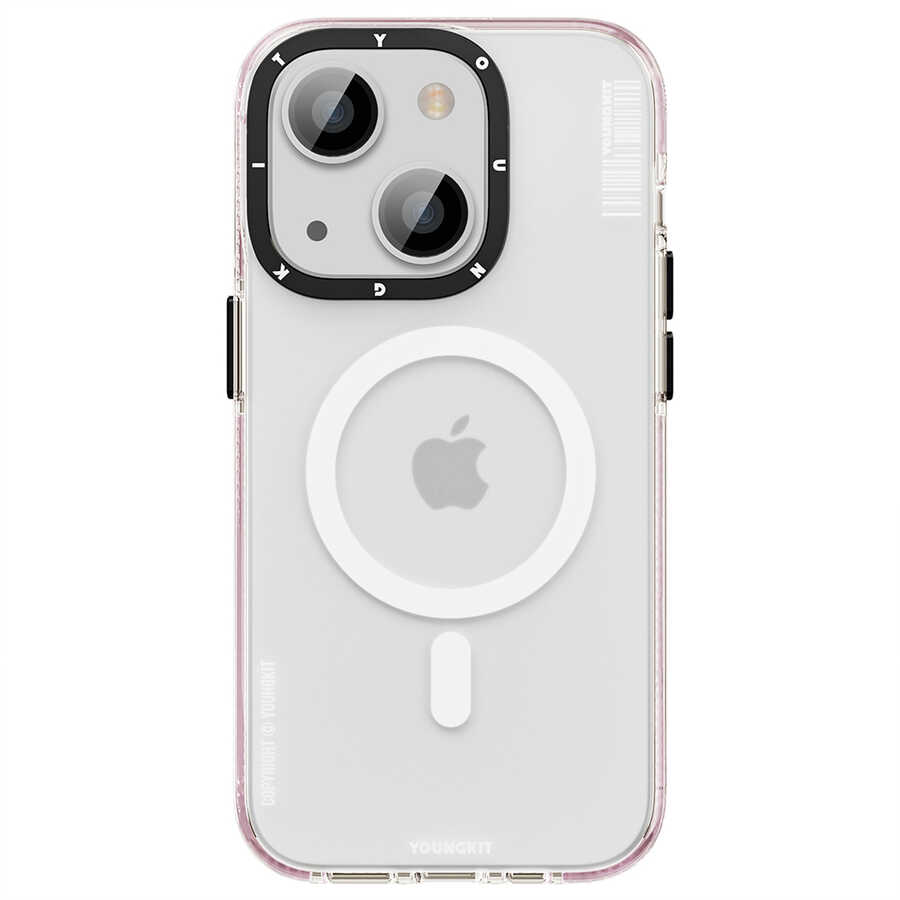 Apple iPhone 14 Case M-safe Charging Feature Youngkit Jane Sand Series Cover Pink 