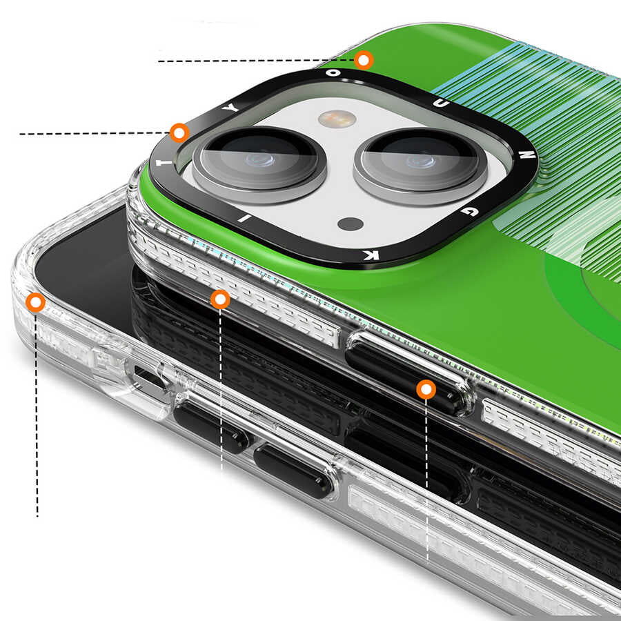 Apple iPhone 14 Case M-safe Charging Feature Youngkit Pure Series Cover Green