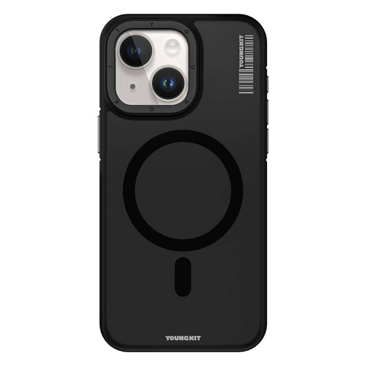 Apple iPhone 14 Case M-safe Charging Feature Youngkit Rock Sand Series Cover Black 