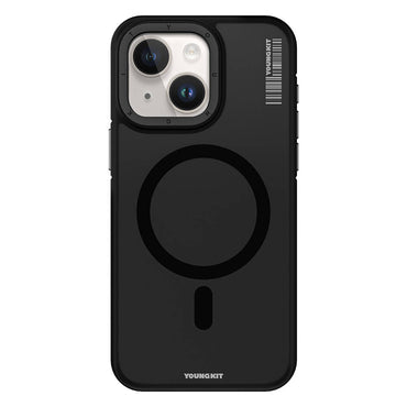 Apple iPhone 14 Case M-safe Charging Feature Youngkit Rock Sand Series Cover Black 