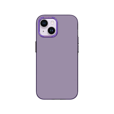 Apple iPhone 14 Case Metal Camera Frame Recci Glaze Series Cover Purple 