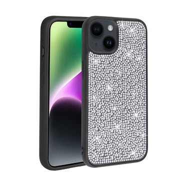 Apple iPhone 14 Case Shiny Stone Design Zore Stone Cover Blue Light