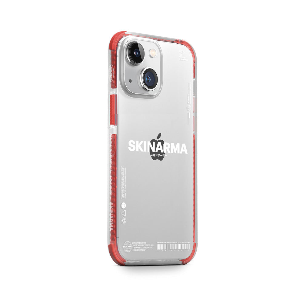 Apple iPhone 14 Case SkinArma Transparent Airbag Design Iron Cover Red 