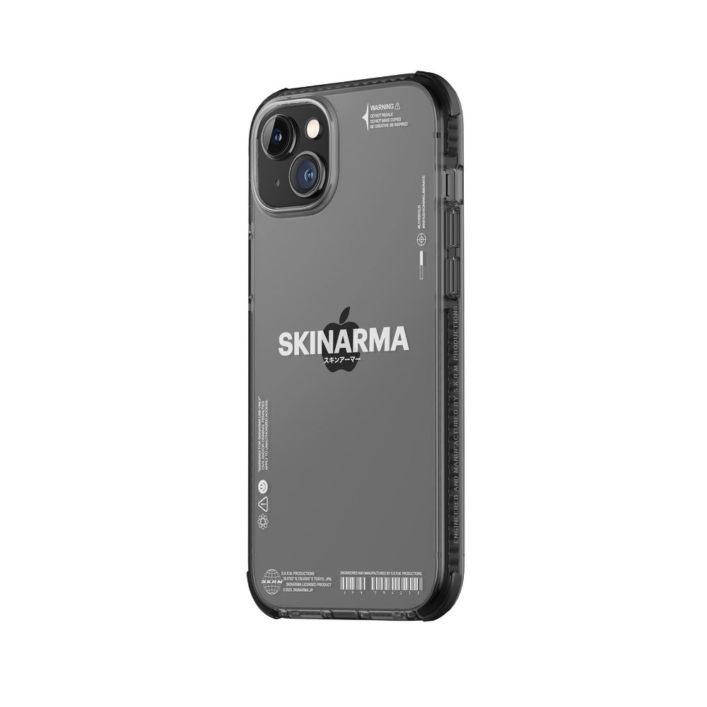 Apple iPhone 14 Case SkinArma Transparent Airbag Design Iron Cover Black 