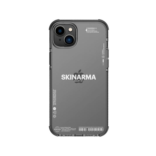 Apple iPhone 14 Case SkinArma Transparent Airbag Design Iron Cover Black 