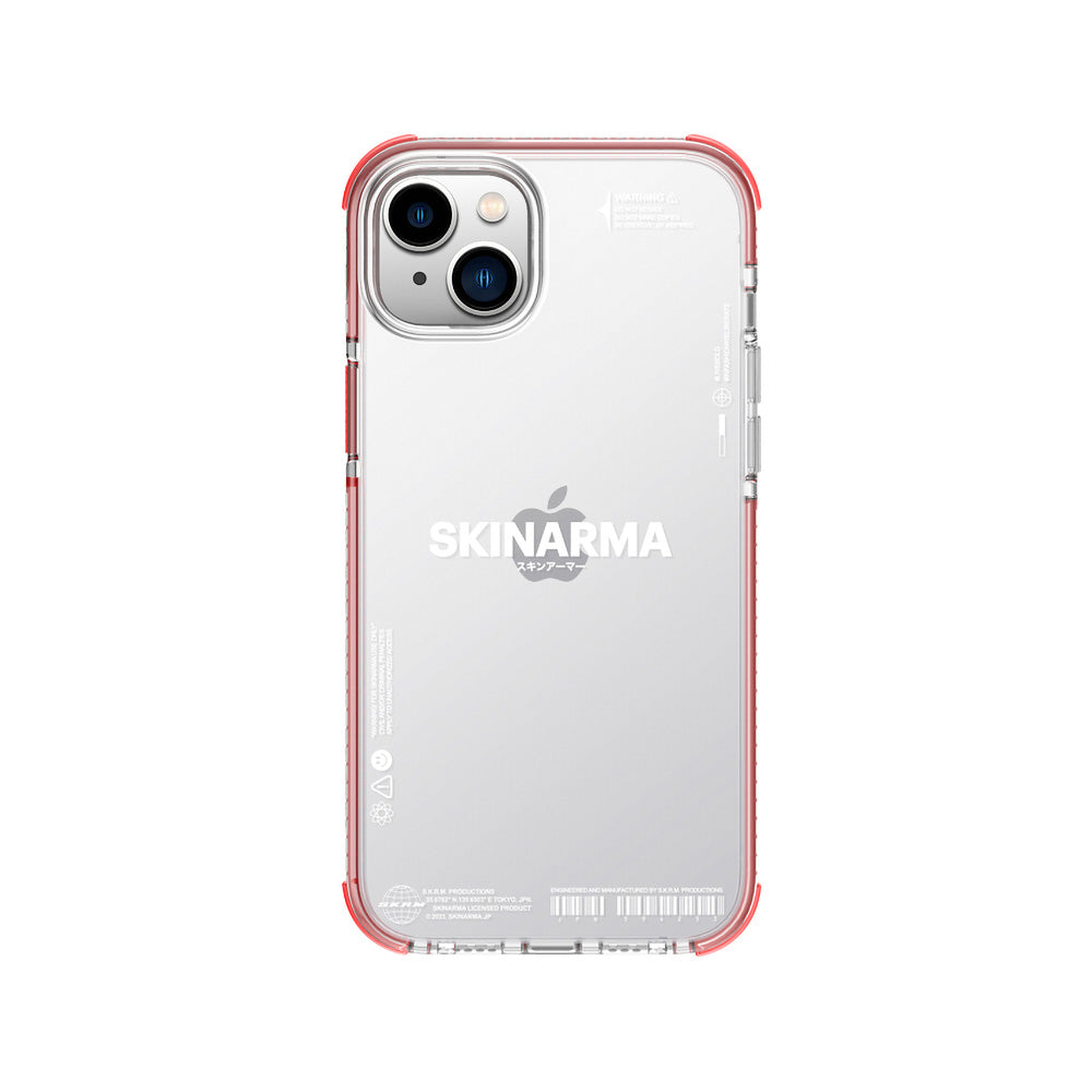 Apple iPhone 14 Case SkinArma Transparent Airbag Design Iron Cover Red 