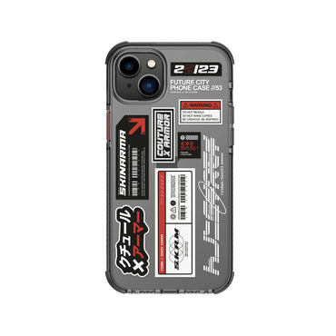 Apple iPhone 14 Case SkinArma Transparent Patterned Airbag Design Taito Cover Colorless 